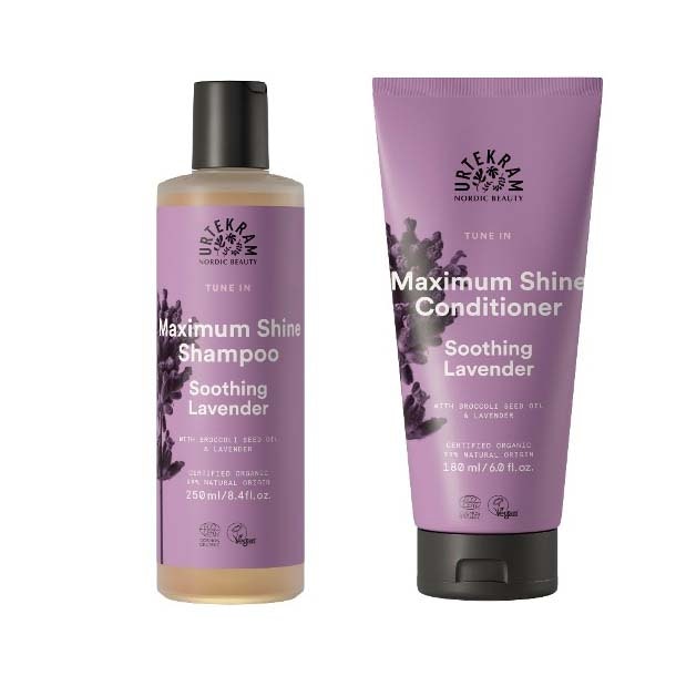 Tune In Soothing Lavender Maximum Shine Shampoo og Conditioner – Urtekram