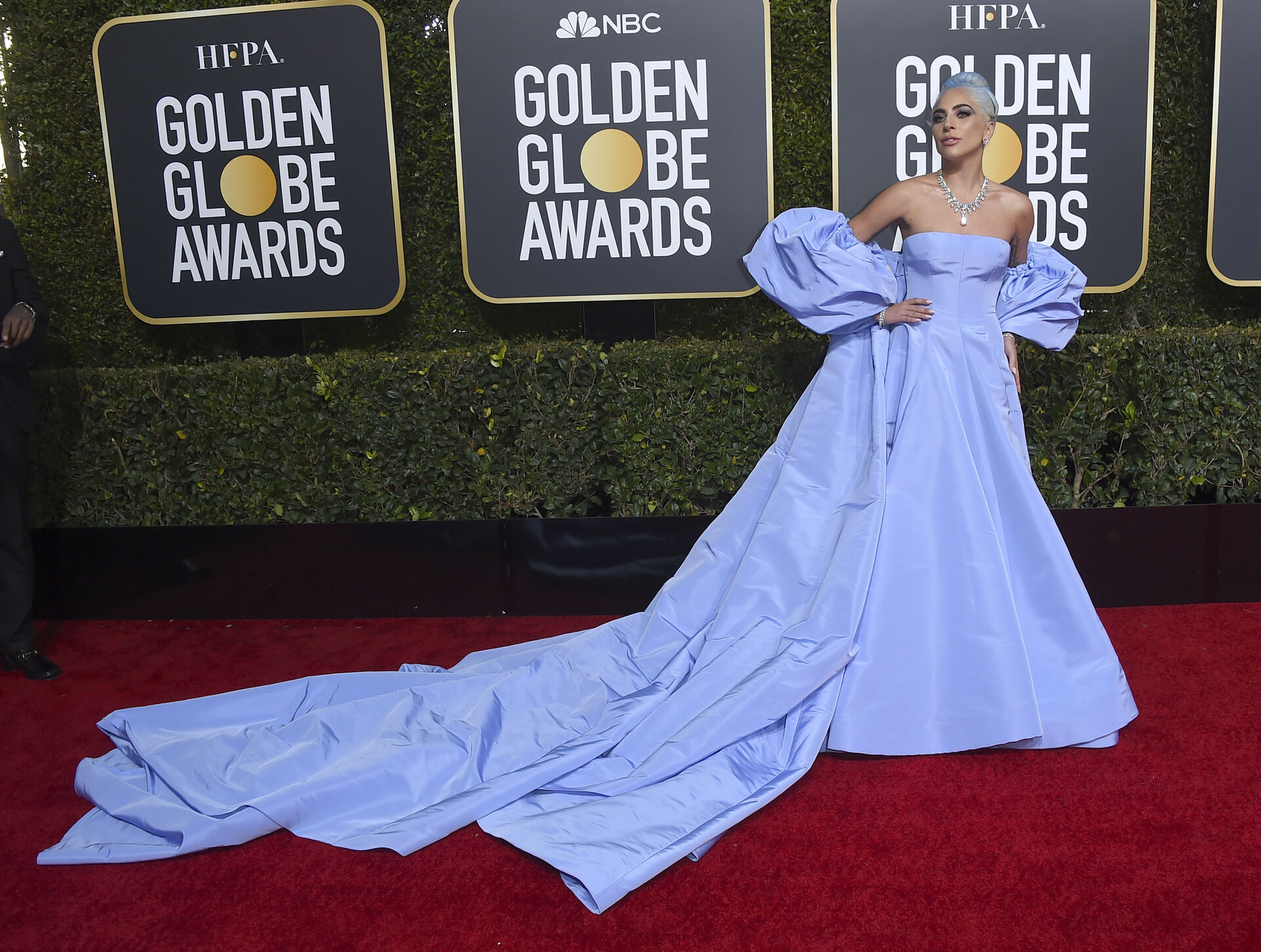 Lady Gaga arrives at the 76th annual Golden Globe Awards at the Beverly Hilton Hotel on Sunday, Jan. 6, 2019, in Beverly Hills, Calif. (Photo by Jordan Strauss/Invision/AP)