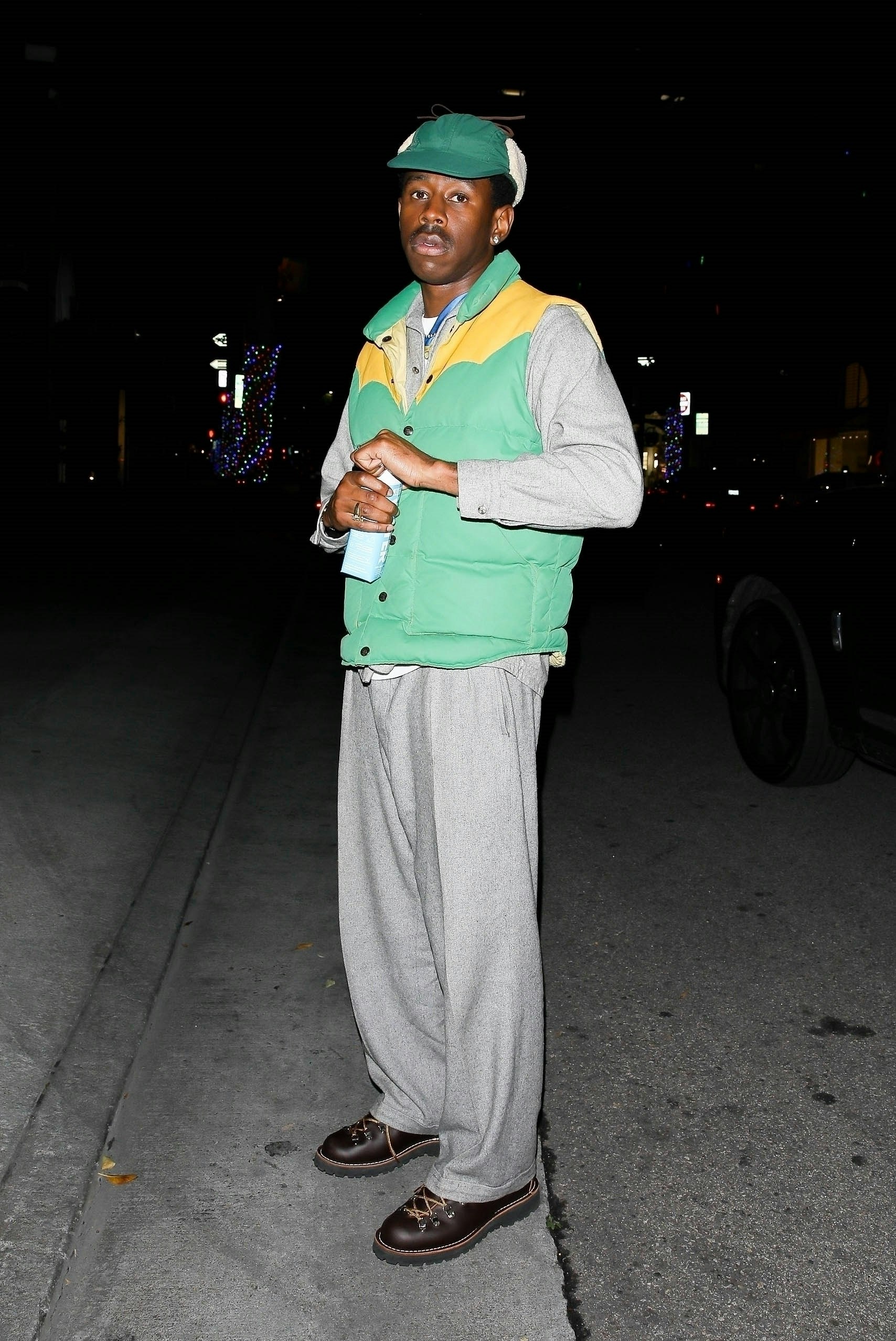Beverly Hills, CA - *EXCLUSIVE* - Rapper Tyler, the Creator steps out in style as he attends the star-studded WME Event in Beverly Hills. Pictured: Tyler, the Creator BACKGRID USA 16 NOVEMBER 2023 USA: +1 310 798 9111 / usasales@backgrid.com UK: +44 208 344 2007 / uksales@backgrid.com *UK Clients - Pictures Containing Children Please Pixelate Face Prior To Publication*