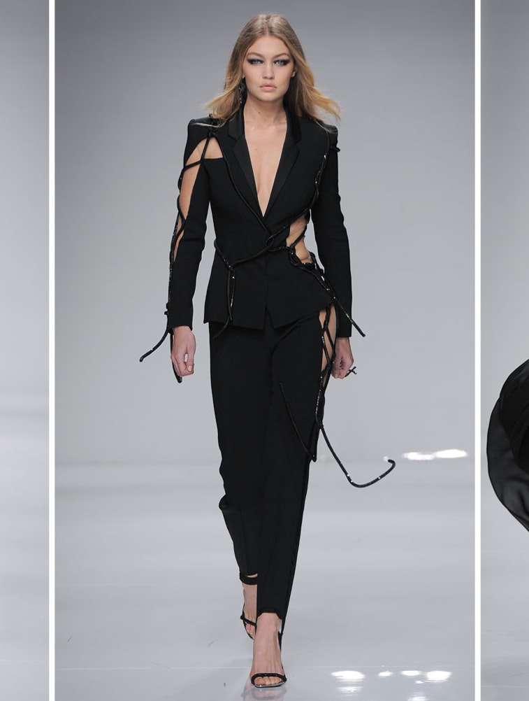 Gigi Hadid går Versace SS16 Catwalk til Haute Couture